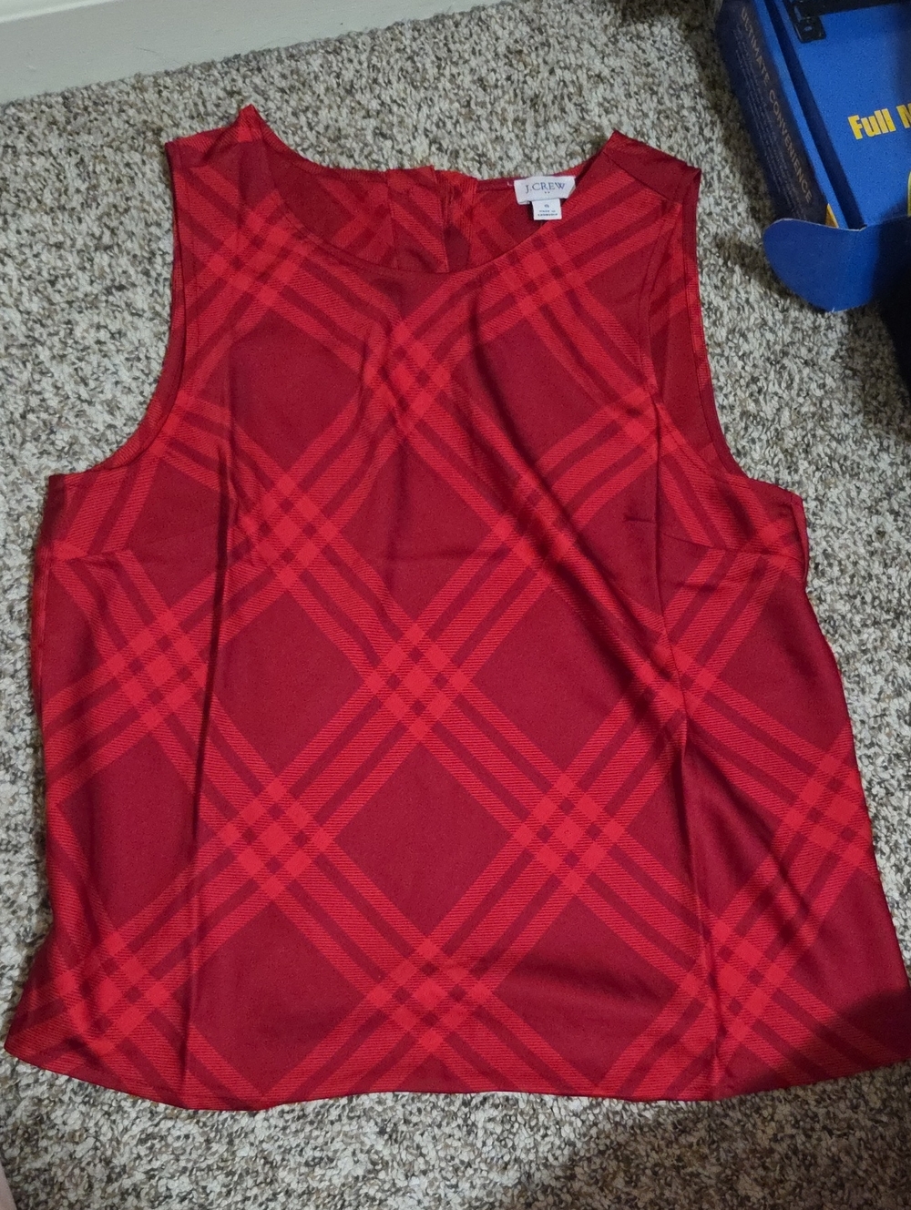 J. Crew Red Plaid Sleeveless Camisole